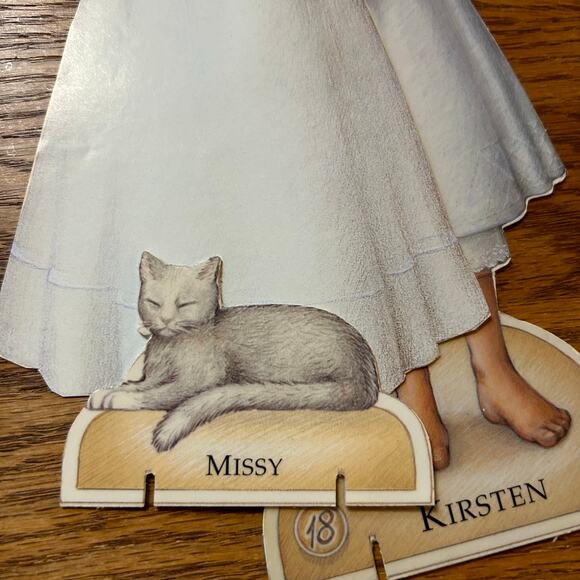 Vintage 1992 American Girl Kirsten Larson Paper Doll  Clothes Accessories Pet - Picture 3 of 10